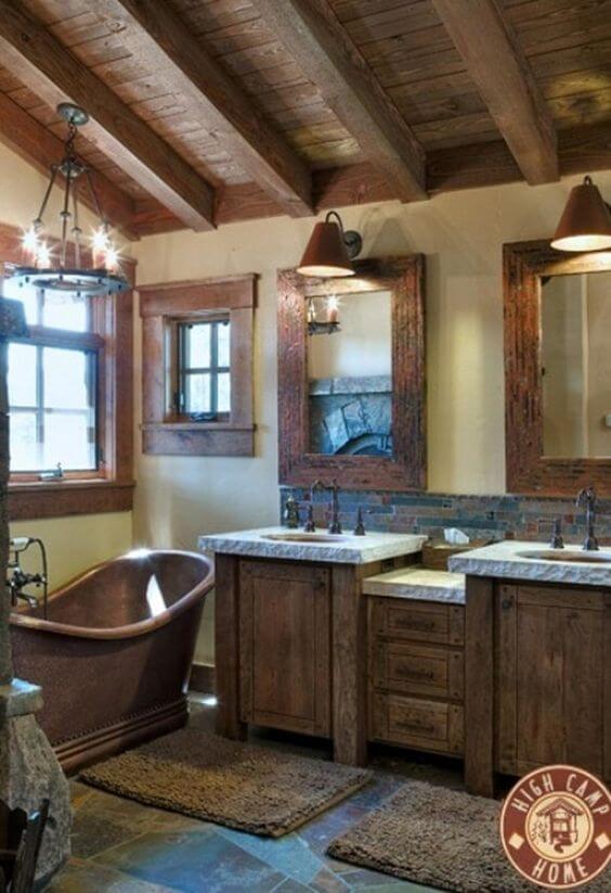 Barn Wood Interior for Small Rustic Bathroom Ideas - Harptimes.com