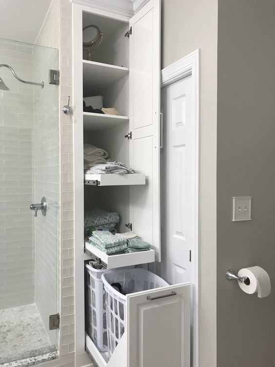 Bathroom Cabinet Ideas Tall Built-In Bathroom Cabinet For Linen - Harptimes.com