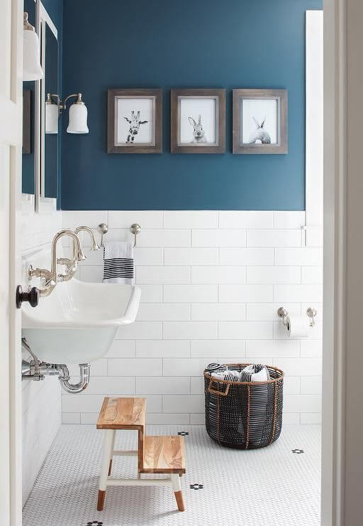 Bathroom Color Paint Ideas Bold Blue Color for White Bathroom - Harptimes.com