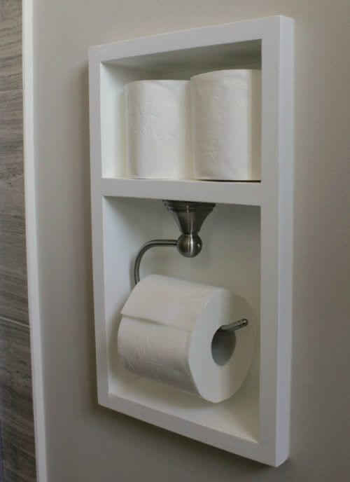 Bathroom Storage Ideas Classy Recessed Toilet Paper Holder - Harptimes.com
