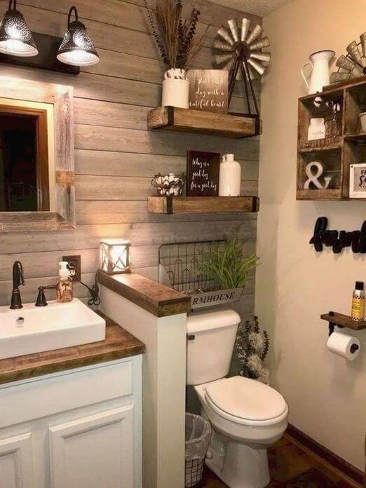 Bathroom Storage Ideas Rustic Farmhouse Decor - Harptimes.com