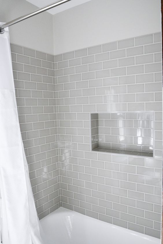 Bathroom Wall Decor Gray Bathtub Wall Tile - Harptimes.com