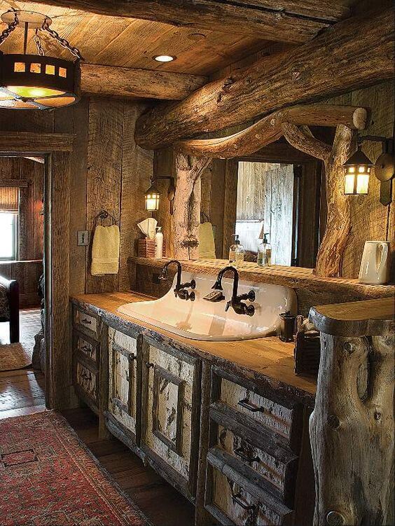 Country Western Rustic Bathroom Ideas - Harptimes.com