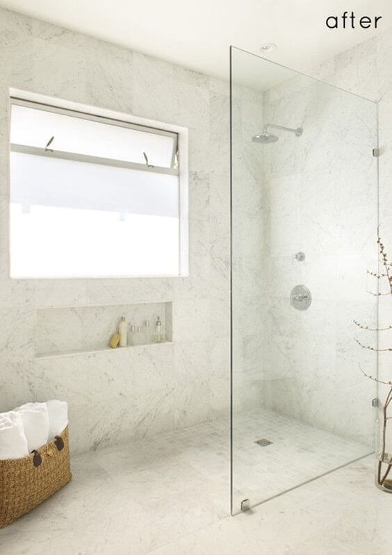 Seamlessly Blended Walk In Shower Tile Ideas - Harptimes.com