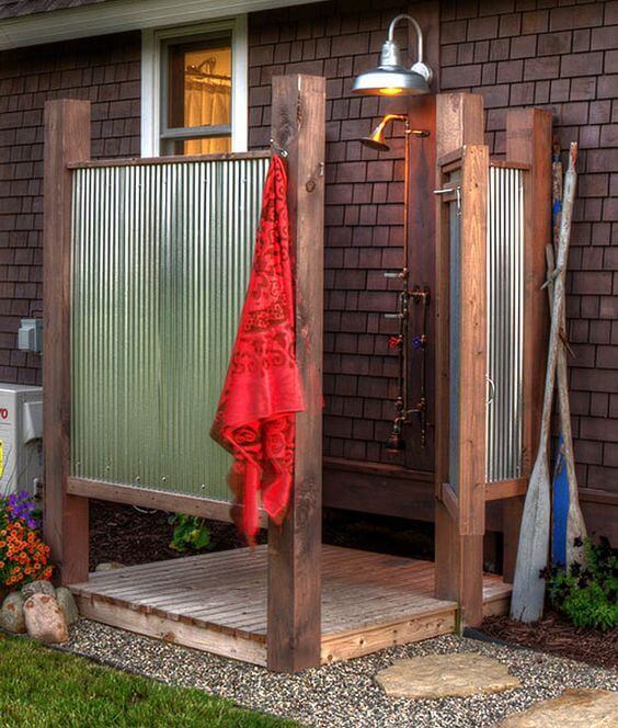 Outdoor Shower Ideas Cottage Style Outdoor Shower - Harptimes.com