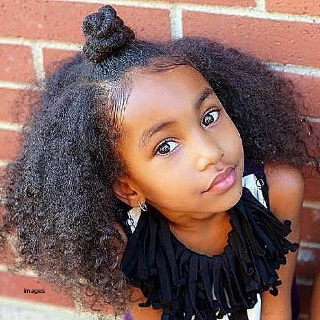 Half Bun Hairstyles for Little Black Girls