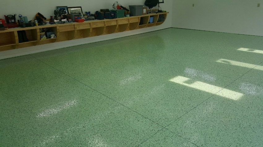 Basement Floor Paint Epoxy in Vibrant Green Ideas