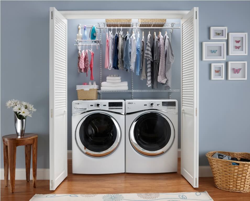 Ikeas Small Laundry Room Ideas - Put Your Laundry Machines in A Closet - Harptimes.com
