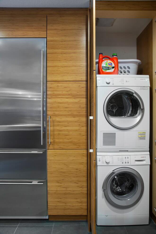 3. Keep Them All in Cabinets Simple Small Laundry Room Ideas - Keep Them All in Cabinets - Harptimes.com