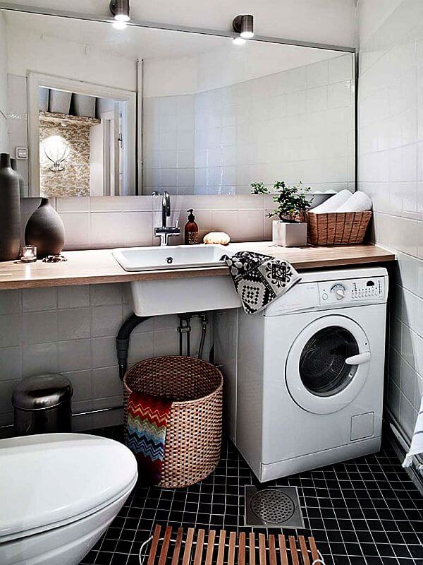 8. Merge The Laundry Room with Bathroom Best Small Laundry Room Ideas - Merge The Laundry Room with Bathroom - Harptimes.com
