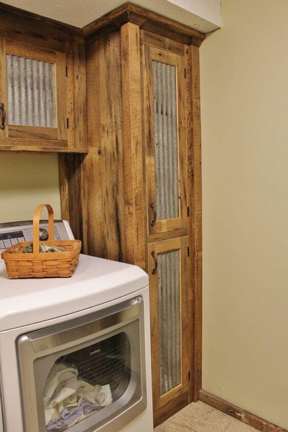 Rustic Tall Laundry Room