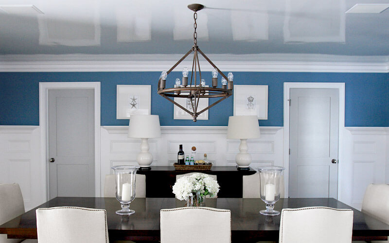 exposed basement ceiling ideas - 6. Use a High-Gloss Finish for The Ceiling - Harptimes.com