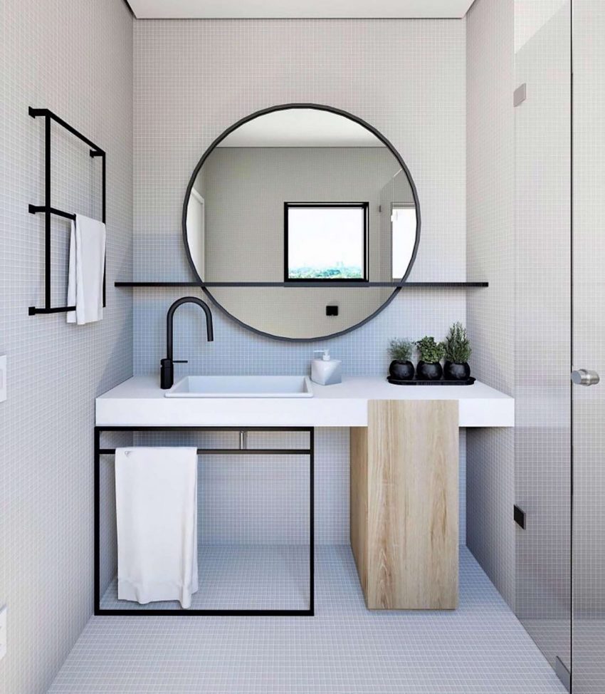 15. Bathroom Mirror Ideas with Shelf Q - Harptimes.com