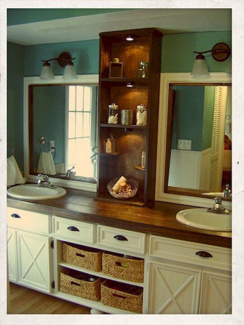 Bathroom Mirror Ideas 2. Double Farmhouse Bathroom Mirror Ideas - Harptimes.com