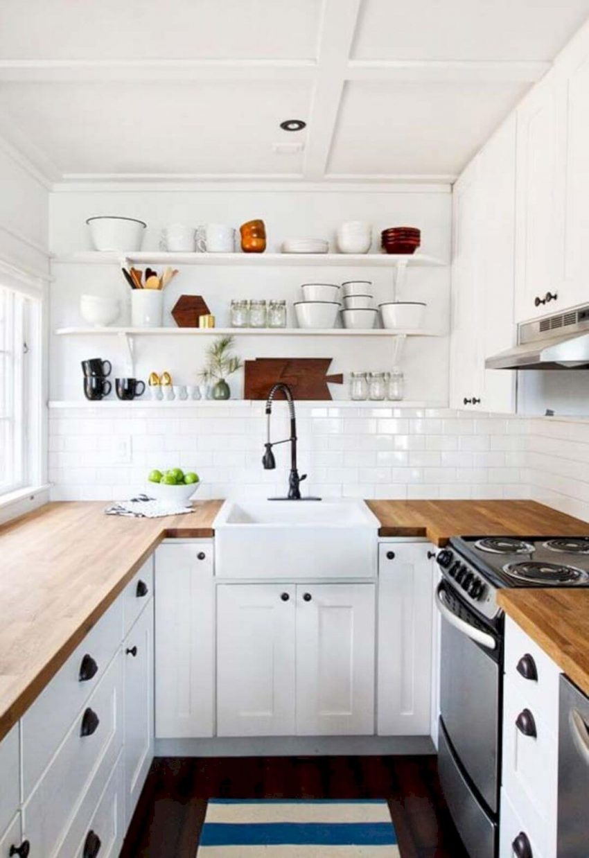 small kitchen decor ideas - 5. Minimalist White Kitchen Design Ideas - Harptimes.com