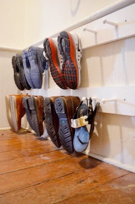 26. Clever Shoe Rack for Mudroom 26. Clever Shoe Rack for Mudroom Ideas - Harptimes.com