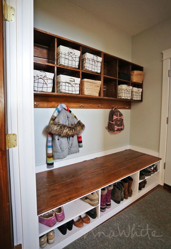 rustic mudroom ideas - 11. Mudroom Ideas Filled with Cubbies - Harptimes.com