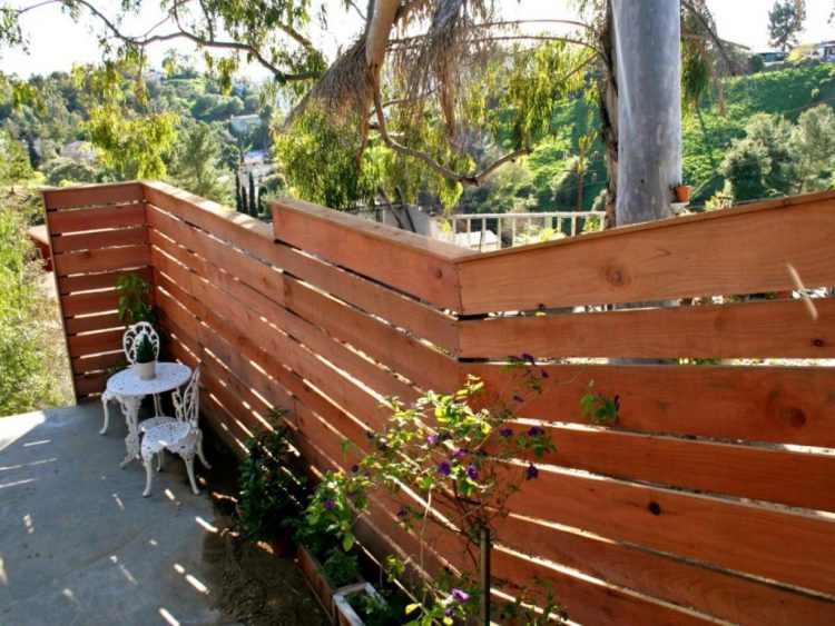 horizontal privacy fence ideas