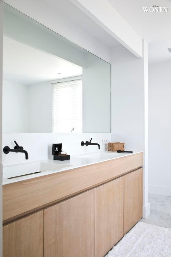 Bathroom Cabinet Ideas All-White Bathroom with Black Taps - Harptimes.com