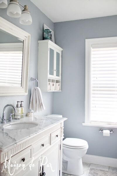 Bathroom Color Paint Ideas Gorgeous White and Gray Marble Bathroom - Harptimes.com