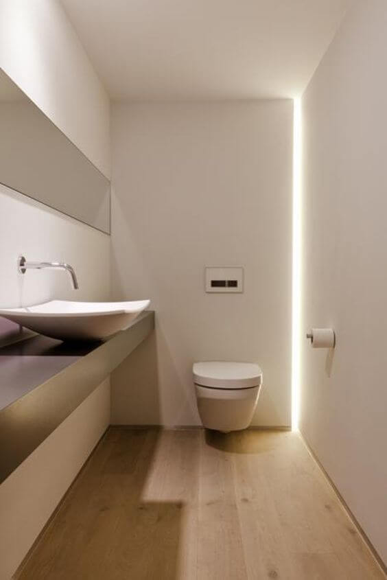 Bathroom Lighting Ideas LED Lights on the Wall Edge - Harptimes.com