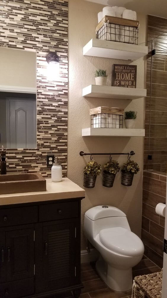 Guest Bathroom Ideas Bathroom Design with Patterned Wall Tile - Harptimes.com