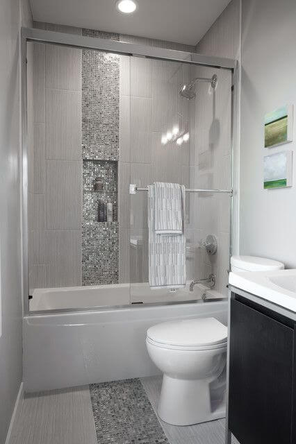 Walk In Shower Tile Ideas Stylish Small Bathroom with Shower Tile up to the Ceiling - Harptimes.com