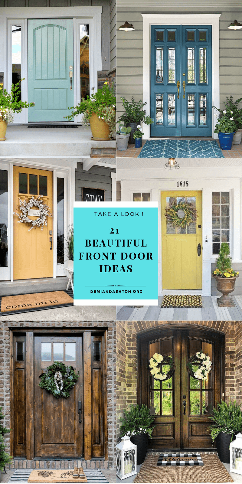 21 Beautiful Front Door Ideas to Make Great First Impressions - Harp Times