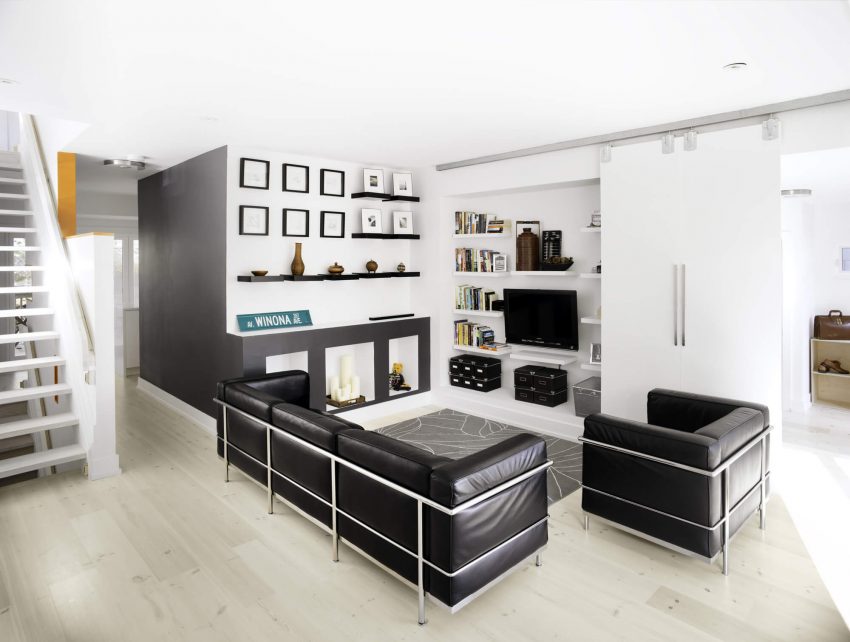 Black-White Modern Small Living Room Space Decor Ideas