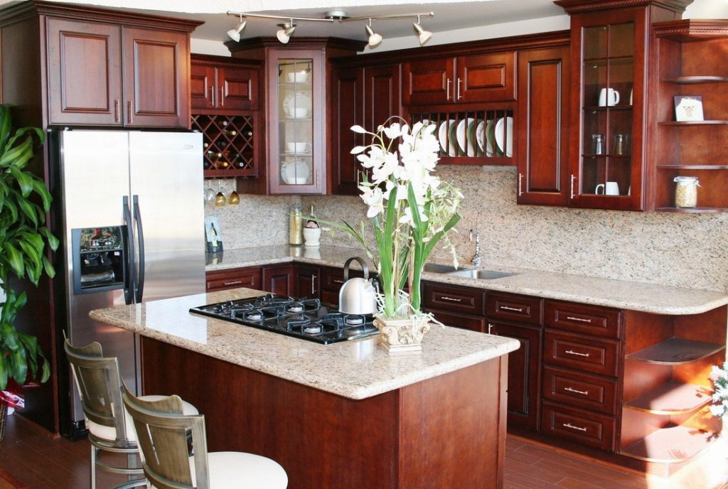 Cherry Kitchen Cabinets With Granite Countertops