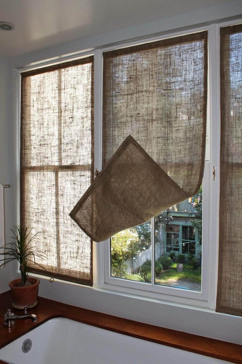 Farmhouse Living Room Ideas Burlap Curtains - Harptimes.com