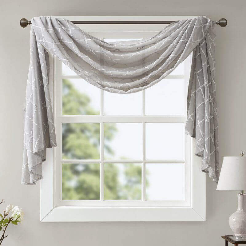 Having Curtain Scarves for Window Living Room Decor Ideas - Harptimes.com