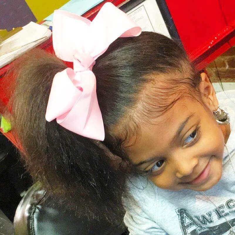 Little Black Girl Hairstyles Natural Side-Pony