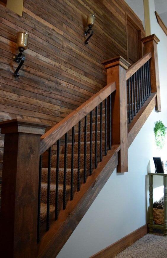 wooden stair railing ideas