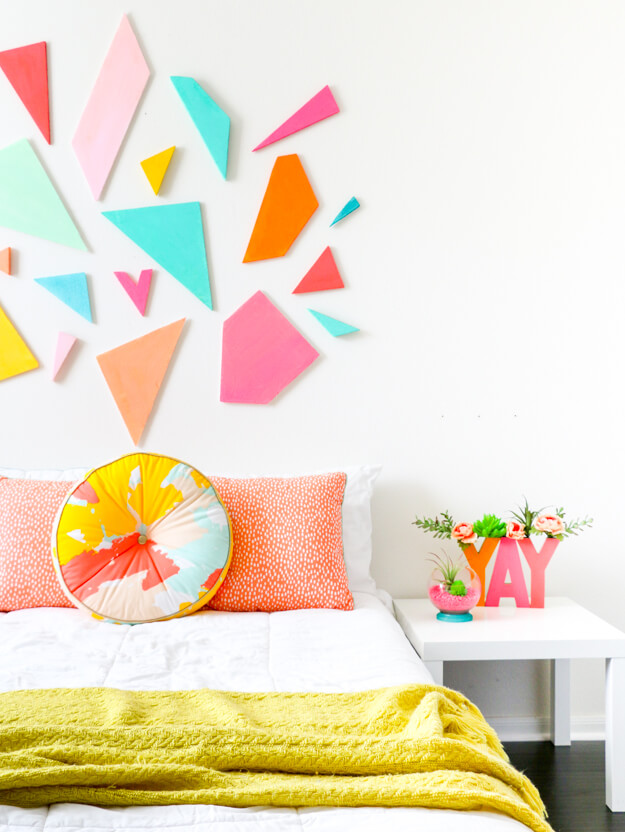 bedroom wall decor above bed
