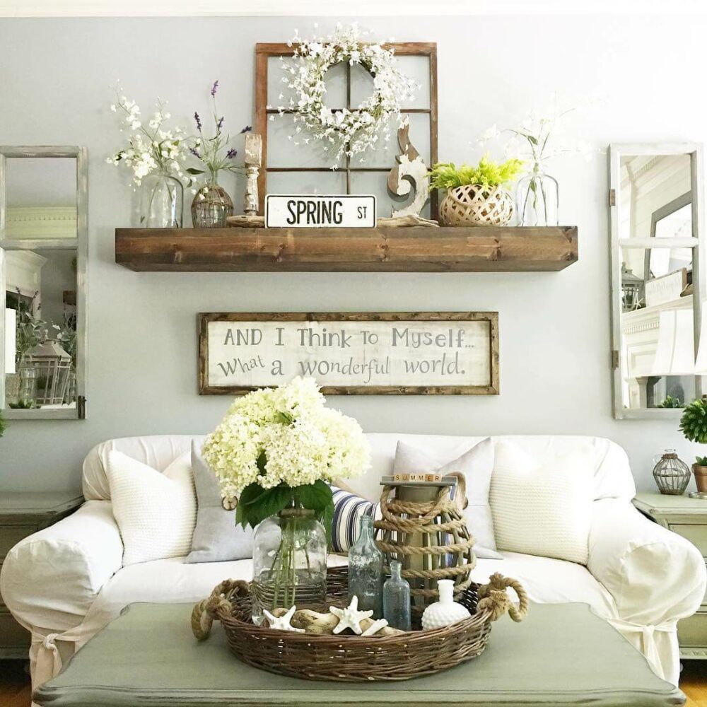 living room wall shelves ideas