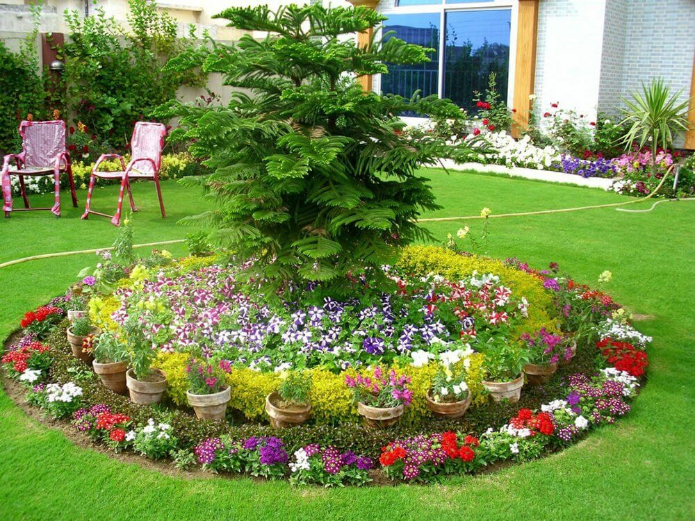 outdoor flower bed ideas