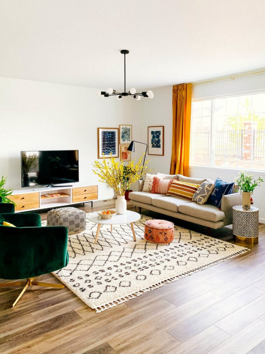 21 Amazing Living Room Rug Ideas to Make the Room Livelier - Harp Times