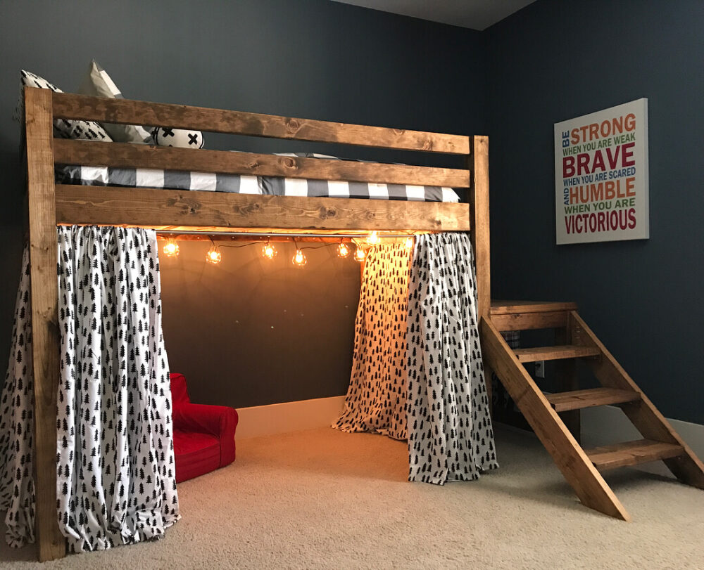 small room loft bed ideas