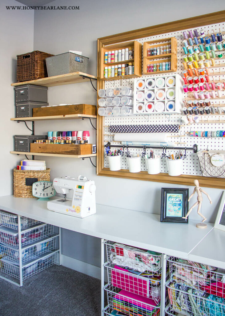 20 Pretty Sewing Room Ideas for An Inspiring Sewing Space - Harp Times