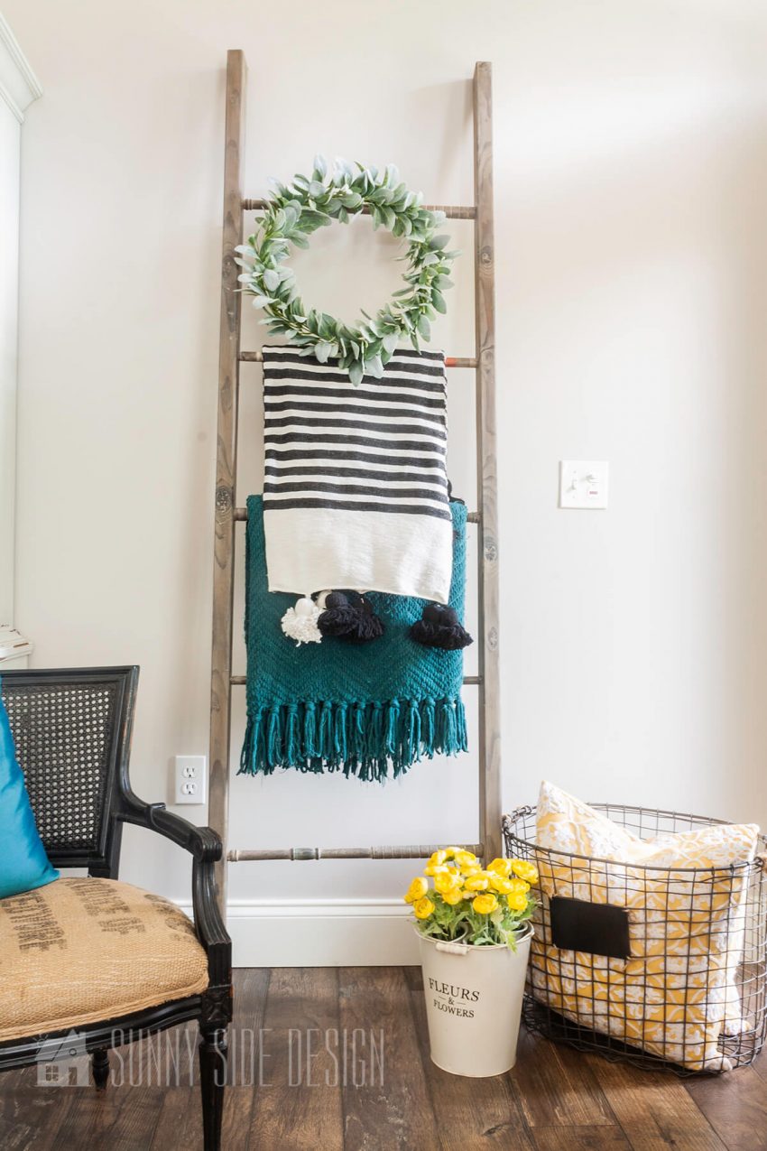 diy blanket ladder