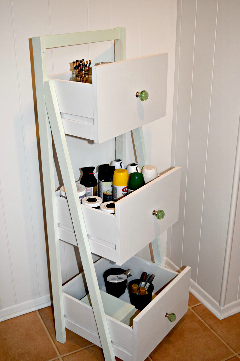 diy ladder shelf ideas