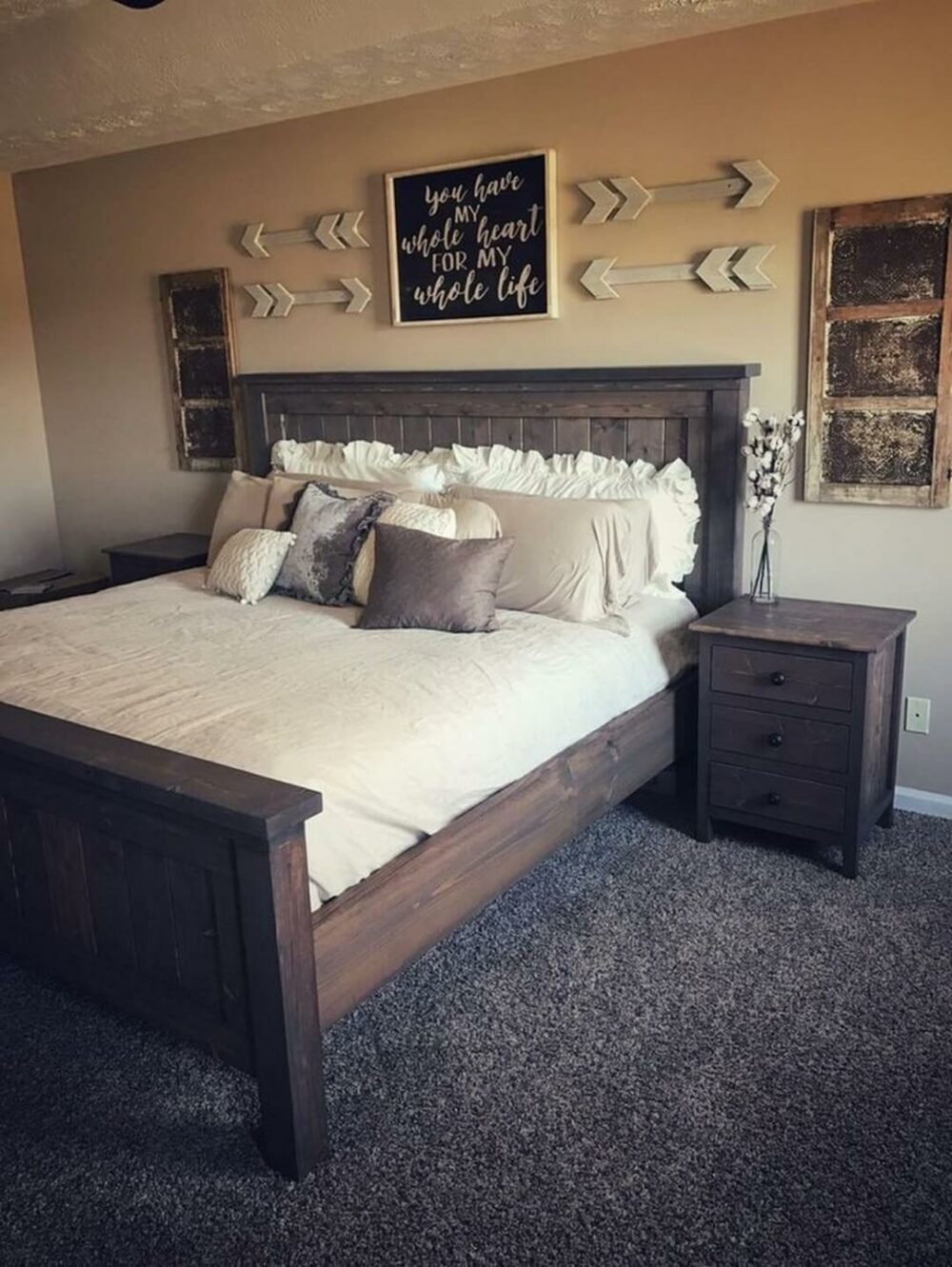 grey carpet bedroom decor ideas