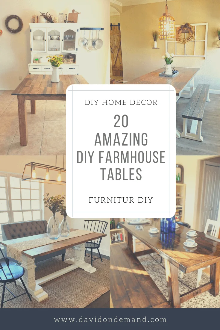 Amazing DIY Farmhouse Tables
