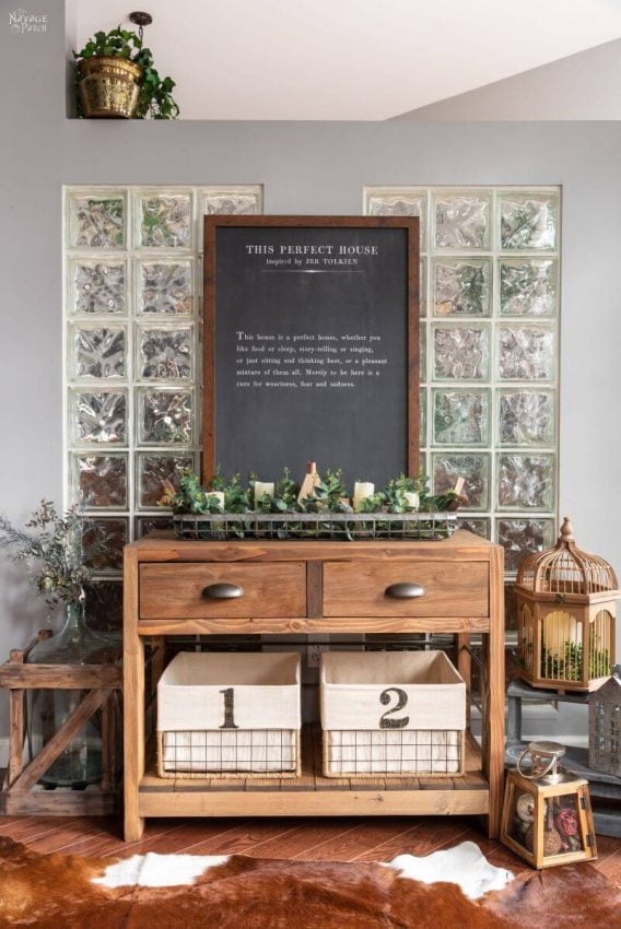 DIY Rustic Console Table