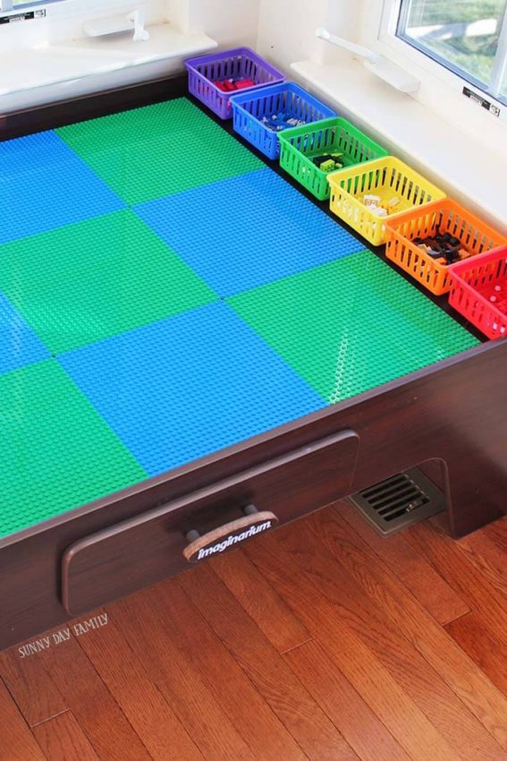 Lego Table with Color Storage
