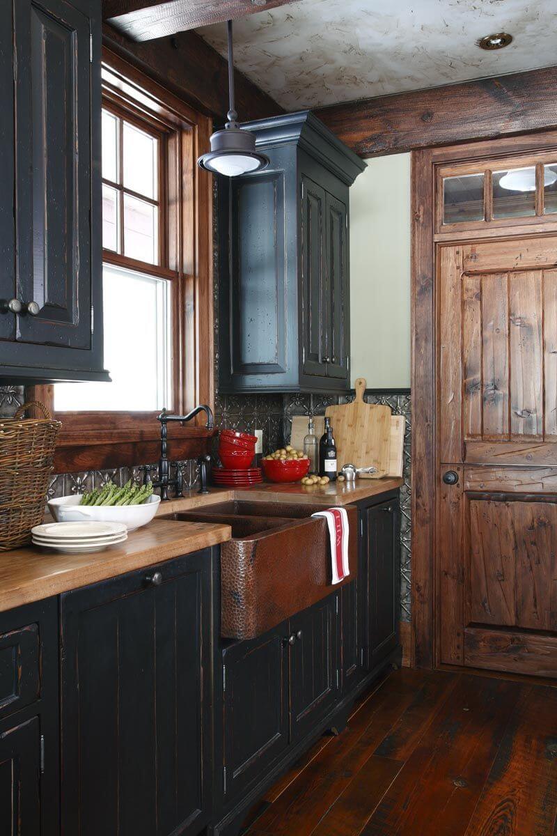 black kitchen cabinet pictures