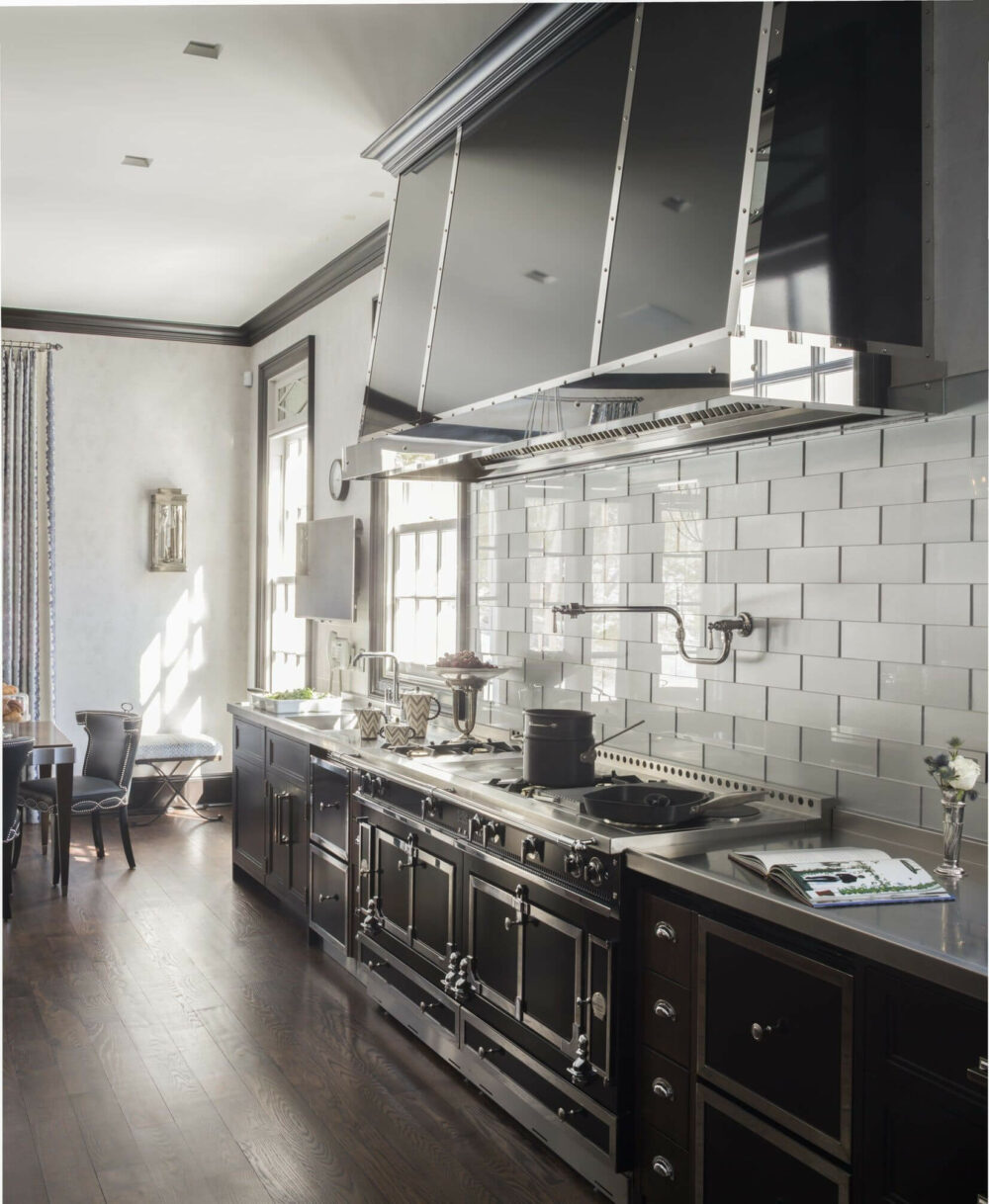 black kitchen cabinets white countertops