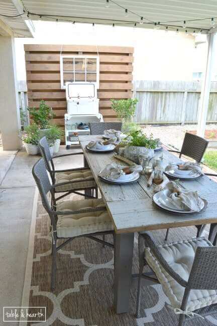 diy farmhouse table outdoor