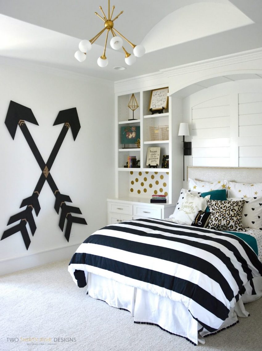 teenage girl bedroom ideas black and white